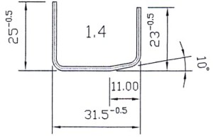 009-Профиль армирующий KBE 207 (1.2mm+), (1.2mm), (1.4mm+), (1.4mm)